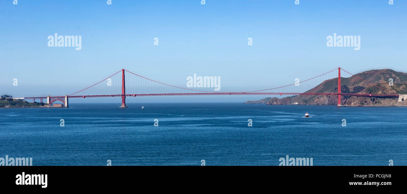 Golden Gate Bridge, San Francisco, Kalifornien, Vereinigte Staaten von Amerika, Samstag, Juni 02, 2018. Stockfoto