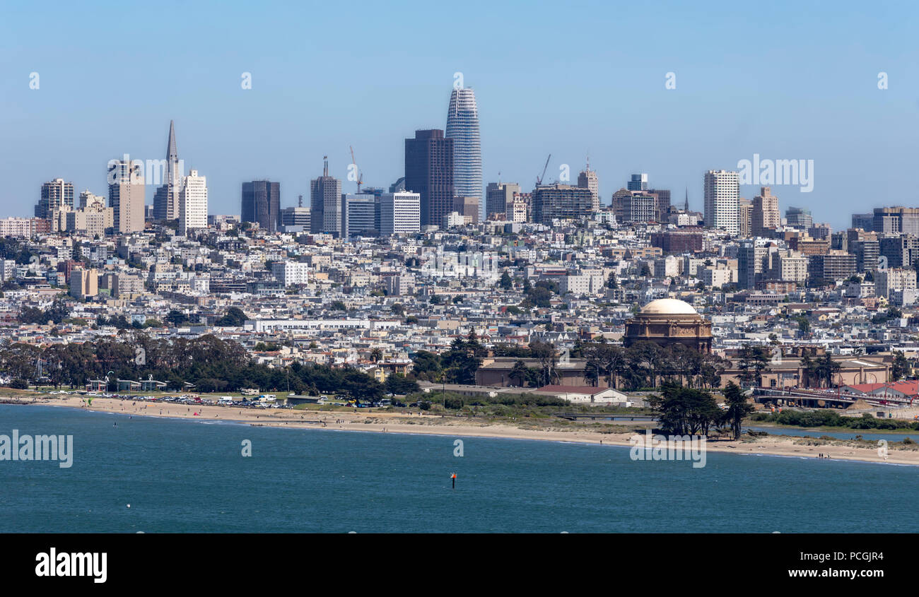 Skyline, San Francisco, Kalifornien, Vereinigte Staaten von Amerika, Samstag, Juni 02, 2018. Stockfoto