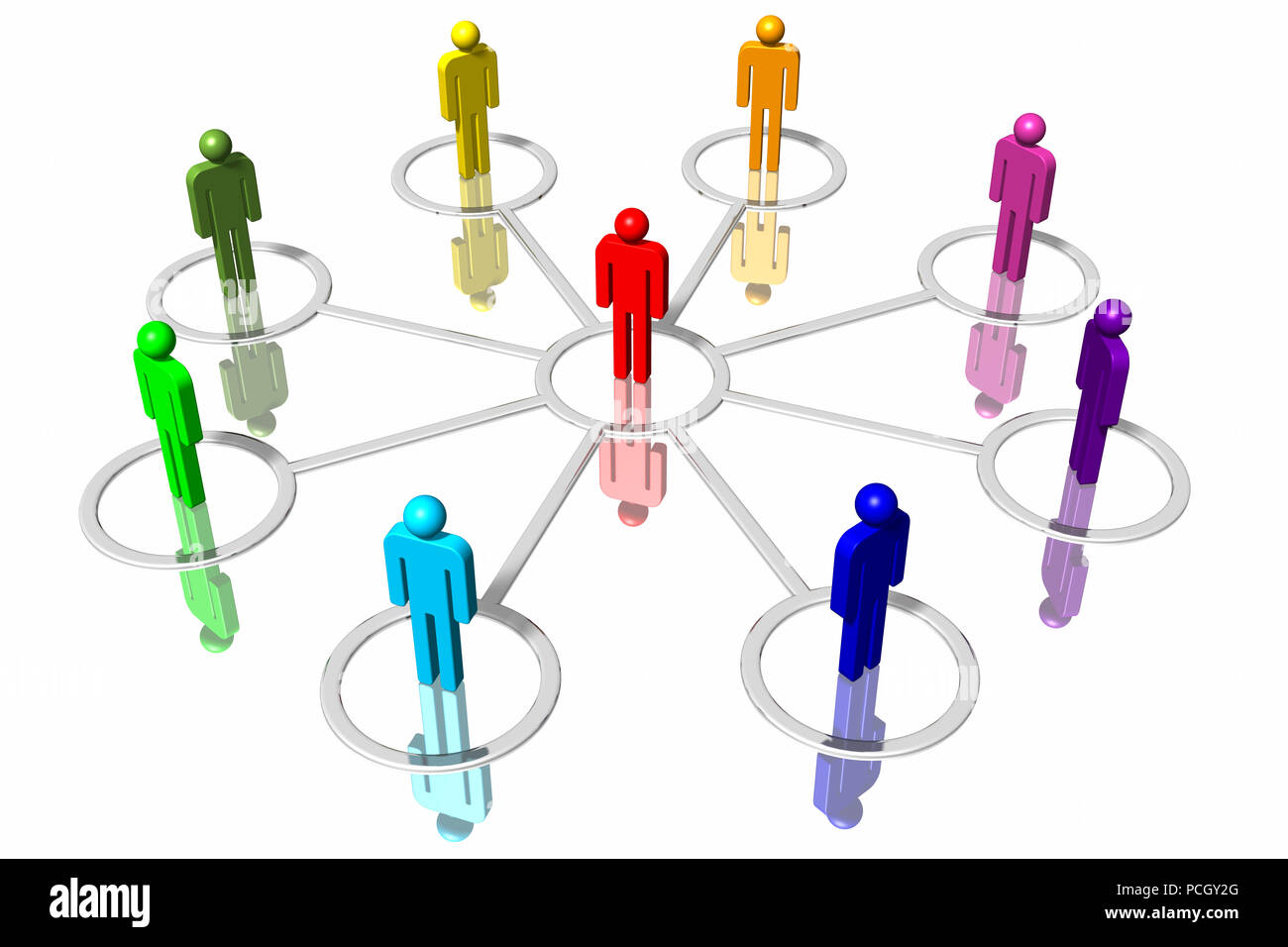 Menschliche Symbole, Männer und Frauen, sind verwandt und verbunden, so ideal zusammen. Stockfoto