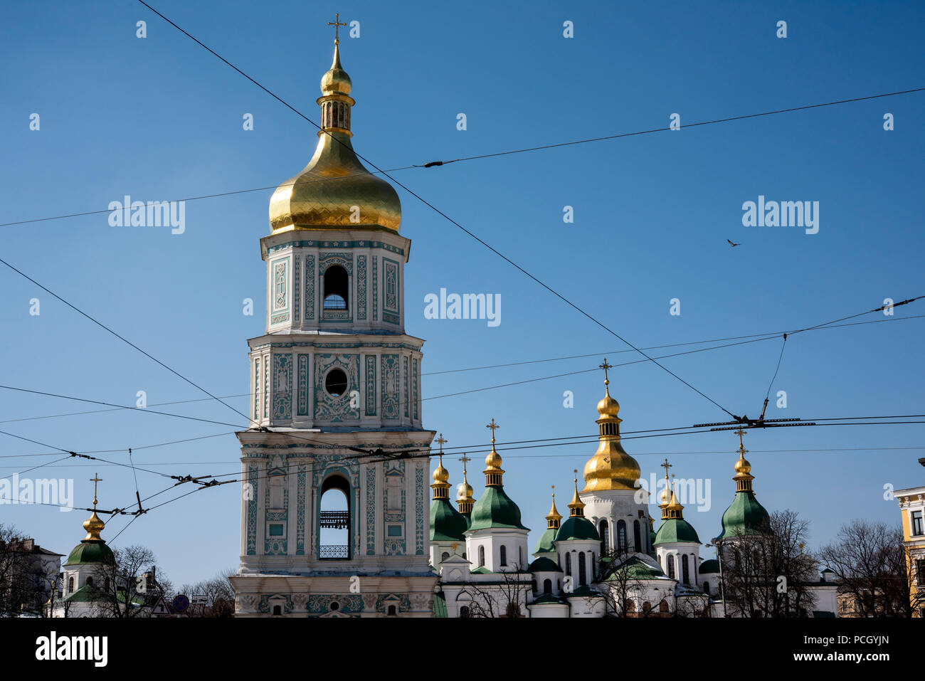 St. Sophia Kathedrale Glockenturm, Kiew, Ukraine. Stockfoto