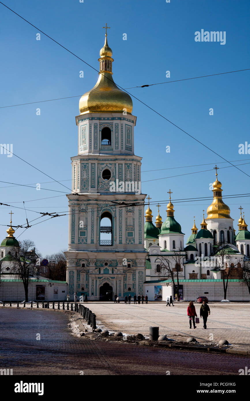St. Sophia Kathedrale Glockenturm, Kiew, Ukraine. Stockfoto