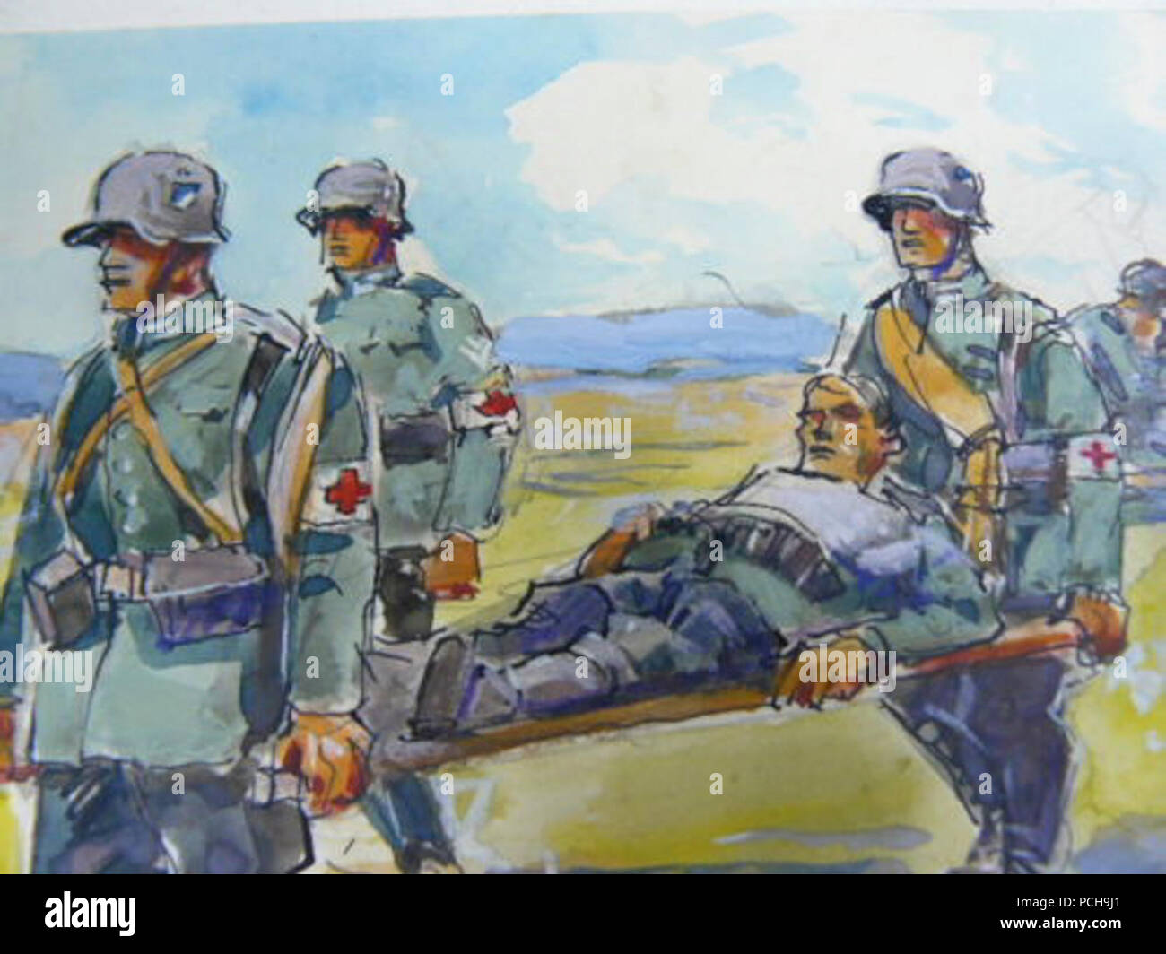 AlbertReich (1881 - 1942) - Sanitäter (WW I). Stockfoto