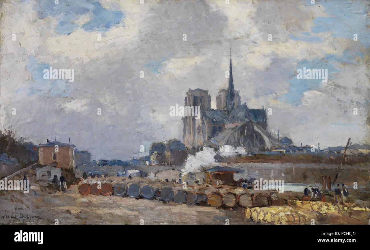 Albert Lebourg Paris Notre Dame. Stockfoto