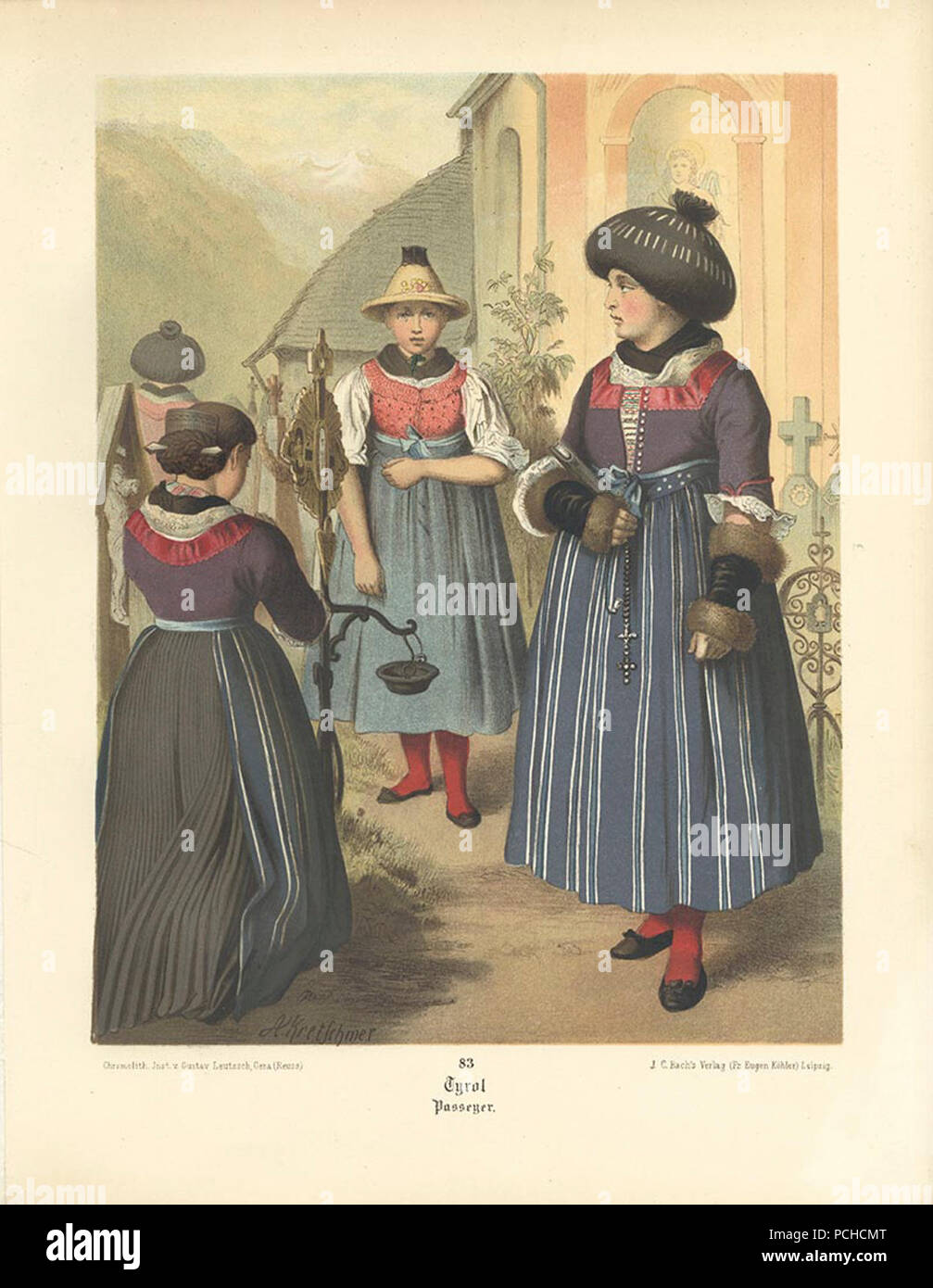 Albert Kretschmer - 083 - Tirol, Passeyer. Stockfoto