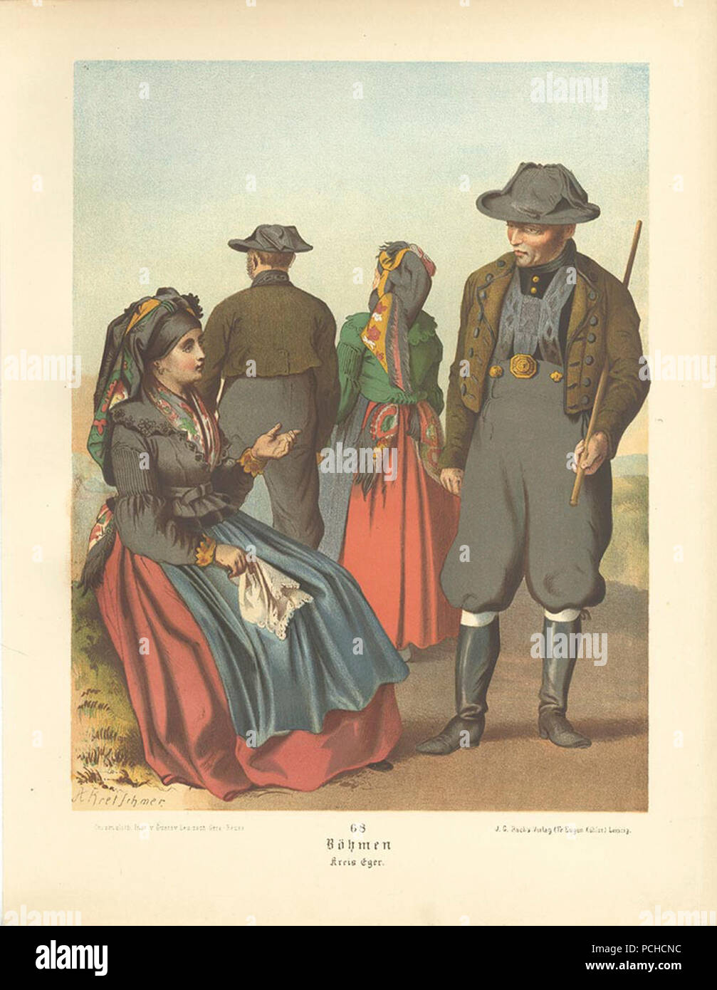 Albert Kretschmer - 068 - Böhmen, Kreis Eger. Stockfoto