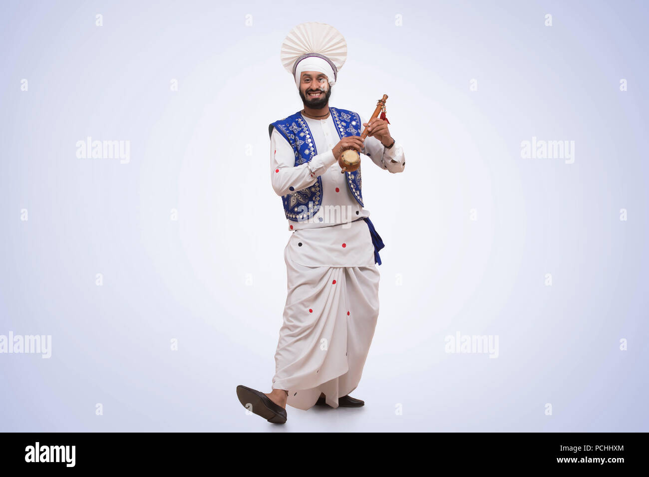 Sikh Mann tun Bhangra Tanz Stockfoto