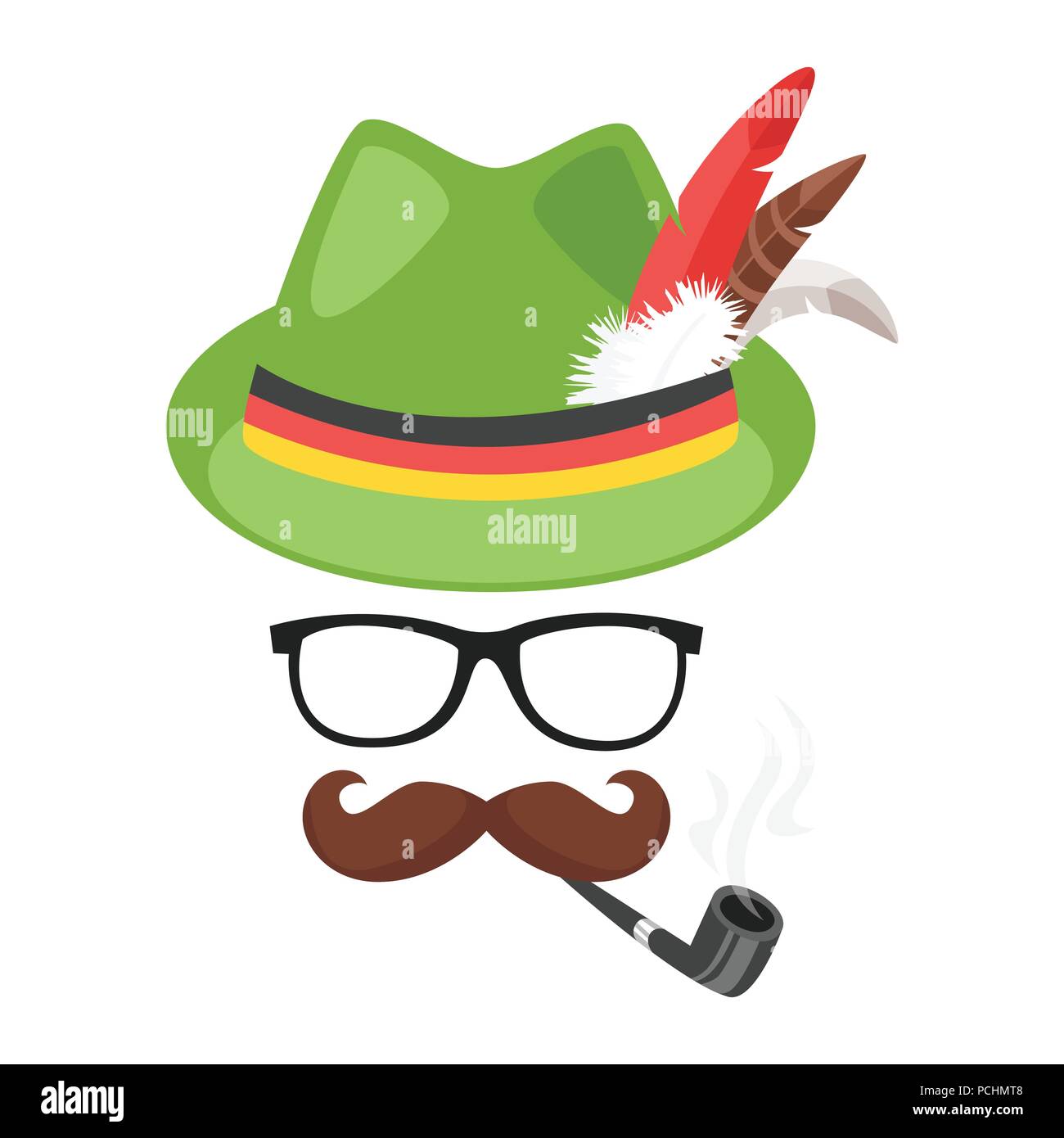 Oktoberfest Element oder Maske Stock Vektor