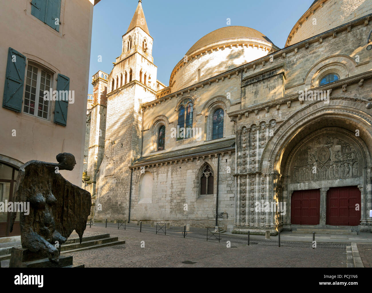 Haupteingang der von Saint Etienne Kathedrale von Cahors, viele Abteilung, Occitnie, Frankreich, Europa Stockfoto