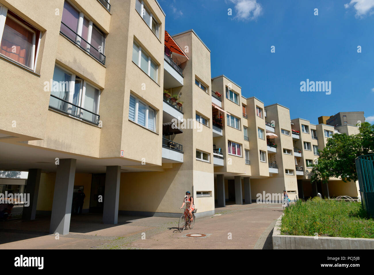 Wohnhaus, Mehringplatz, Kreuzberg, Berlin, Deutschland Stockfoto