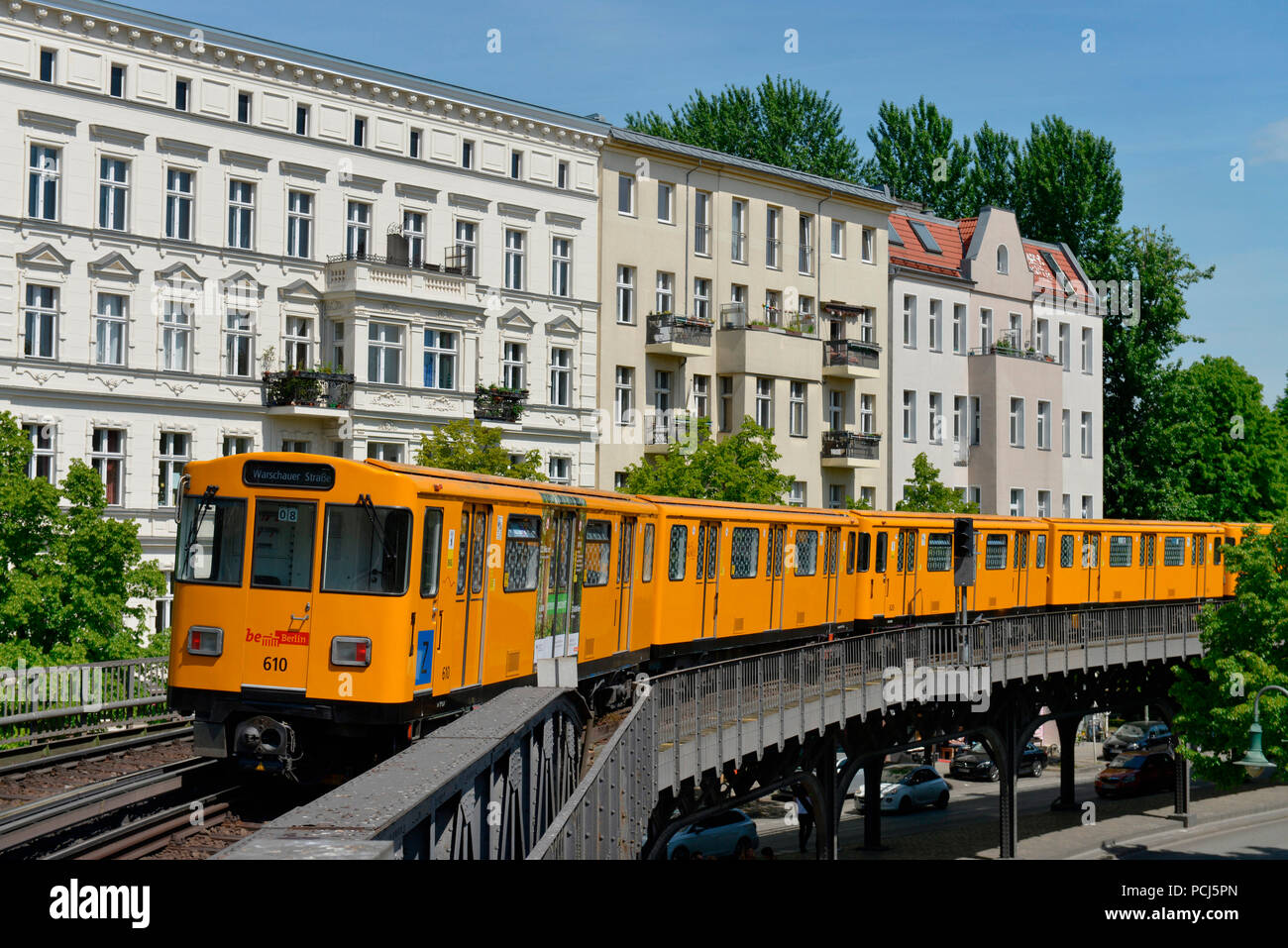 U-Bahn U1 Schlesisches Tor, Kreuzberg, Berlin, Deutschland Stockfoto