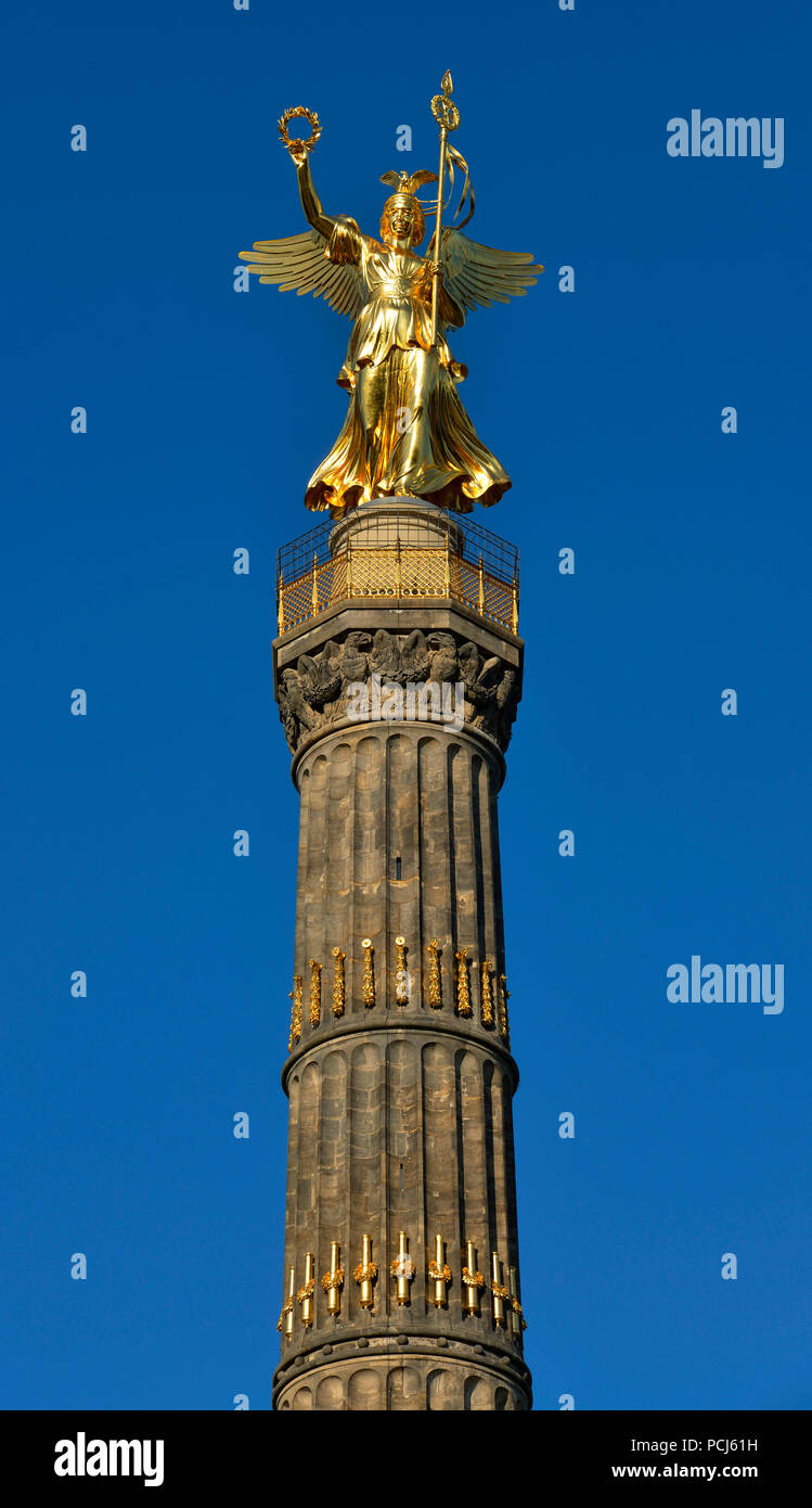 Siegessaeule, großen Stern, Tiergarten, Mitte, Berlin, Deutschland Stockfoto