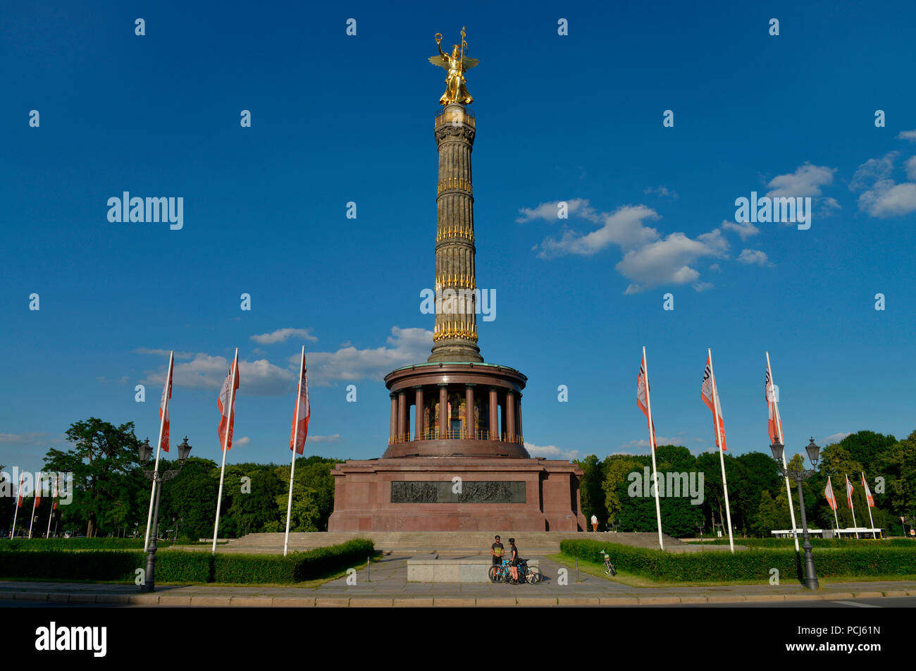 Siegessaeule, großen Stern, Tiergarten, Mitte, Berlin, Deutschland Stockfoto