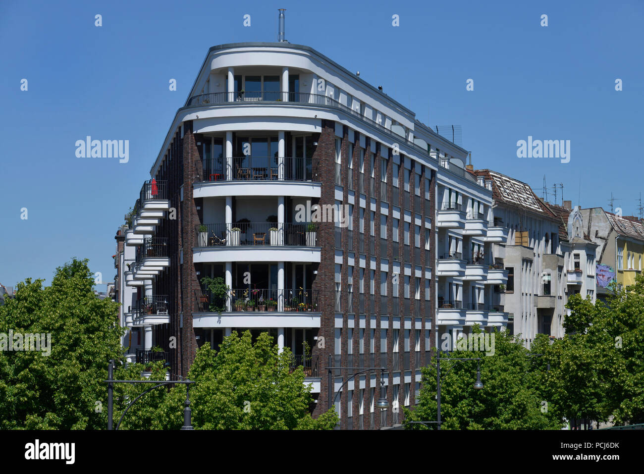 Neubau, Schönhauser Allee, Prenzlauer Berg, Pankow, Berlin, Deutschland, Sch÷nhauser Allee Stockfoto