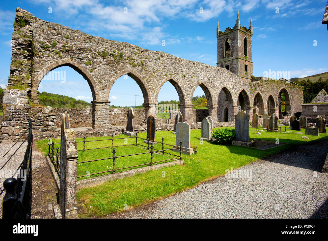 Ruinen von Baltinglass Abbey Stockfoto