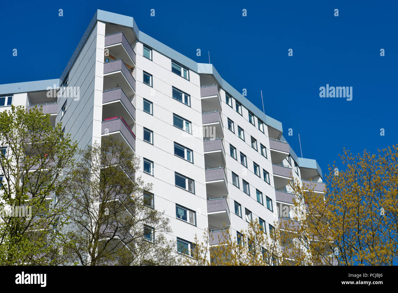 Wohnhaus, Greenwichpromenade, Tegeler See, Tegel, Reinickendorf, Berlin, Deutschland Stockfoto