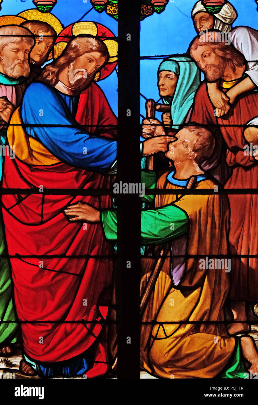Jesus heilt den blinden Fotos und Bildmaterial in hoher Auflösung Alamy