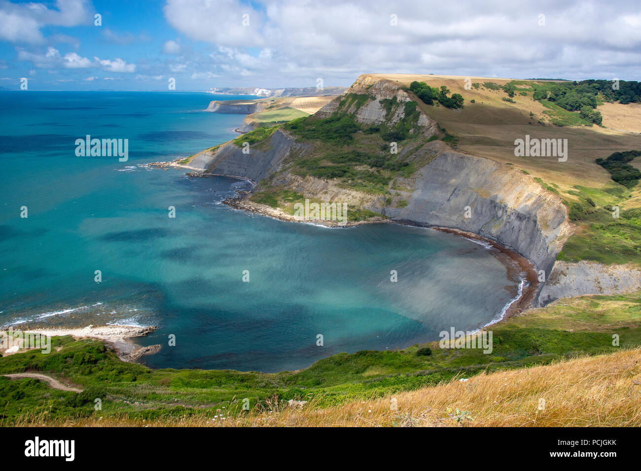 Chapman's Pool, Dorset UK an einem heißen Sommertag Stockfoto