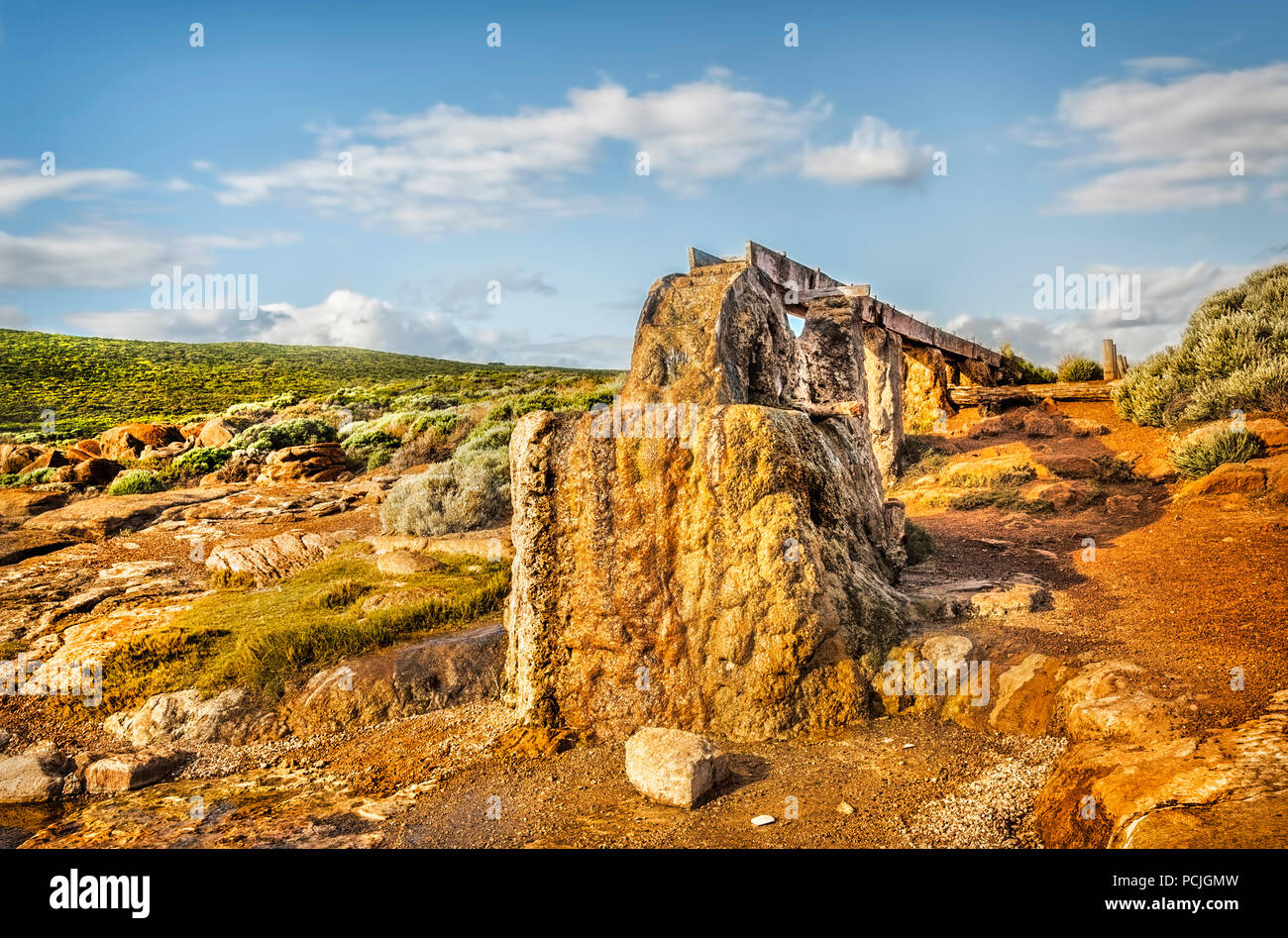 Historische Wasserrad, Cape Leeuwin, South Western Australia, Australien Stockfoto