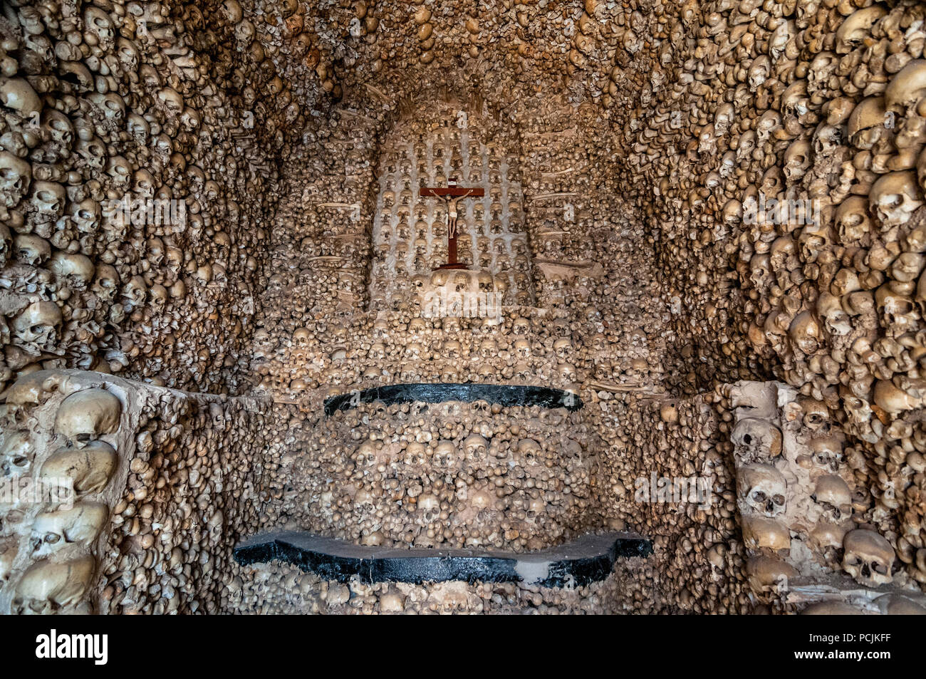 Capela de Ossos Knochen Kapelle Faro Portugal Stockfoto