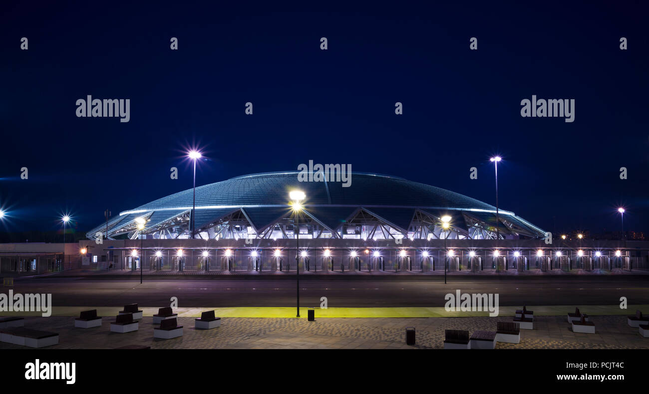 Samara Arena Fußballstadion. Samara - die Stadt der FIFA Weltmeisterschaft in Russland im Jahr 2018. Stockfoto