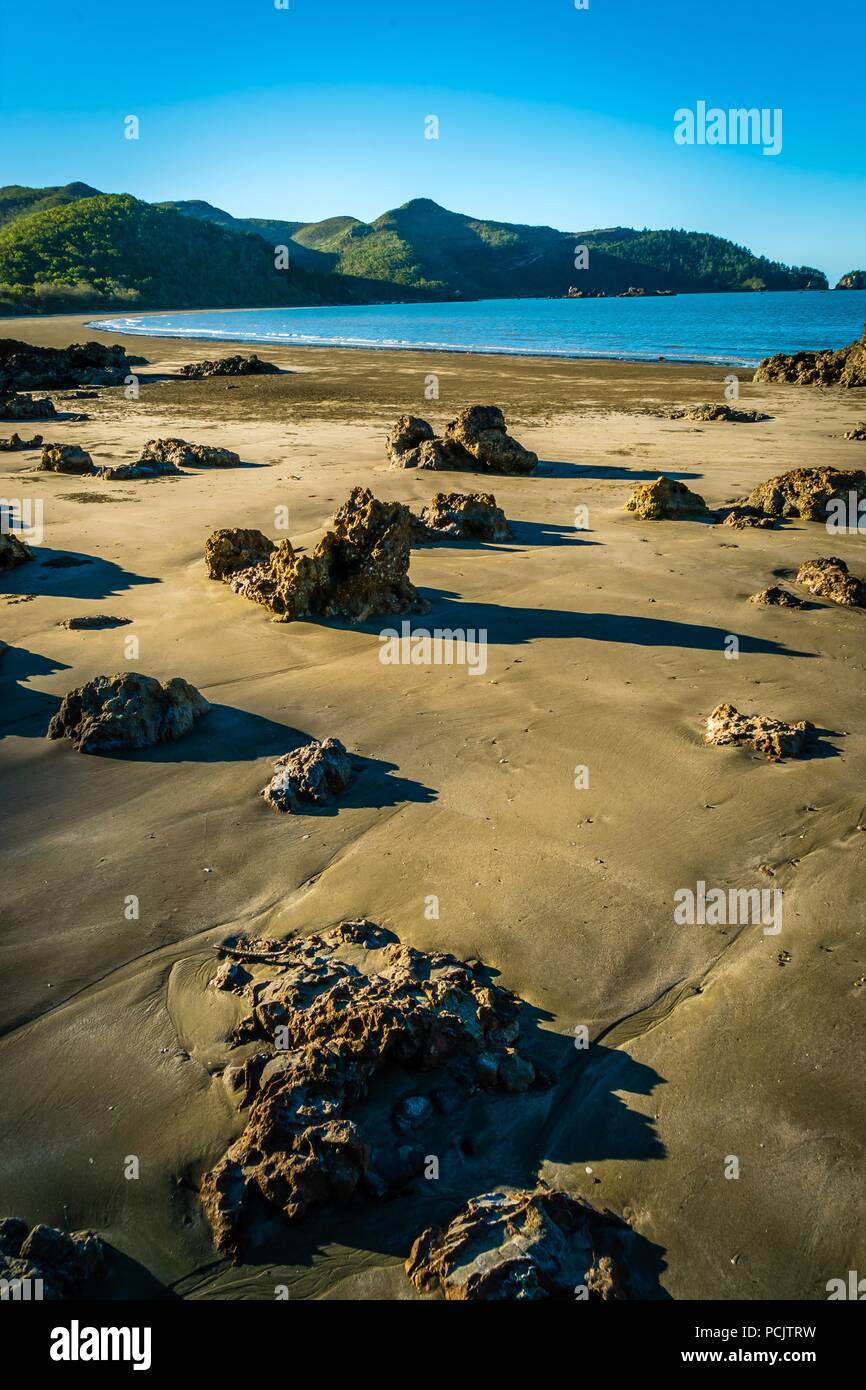 Cape Hillsborough National Park und Strand bei Sonnenuntergang, Queensland, Australien Stockfoto