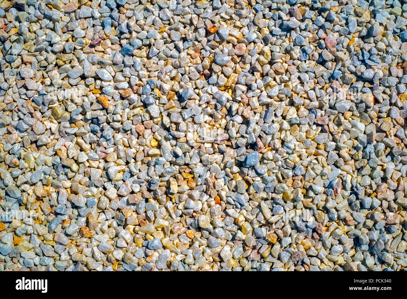 Textur mit kleinen farbigen Kies Stockfoto