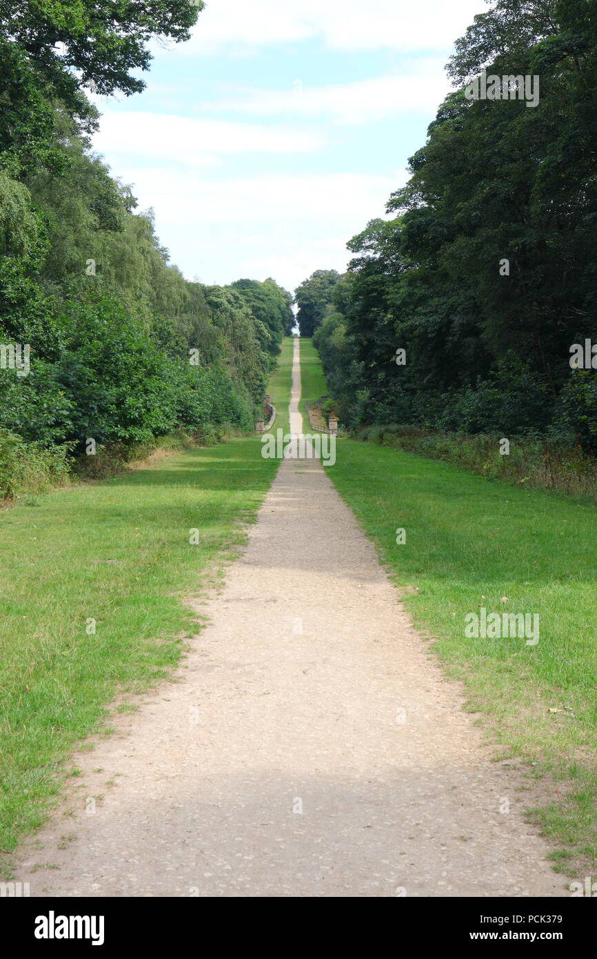 Der Wanderweg, der von der Temple Newsam Haus zu Bullerthorpe Spur führt Stockfoto