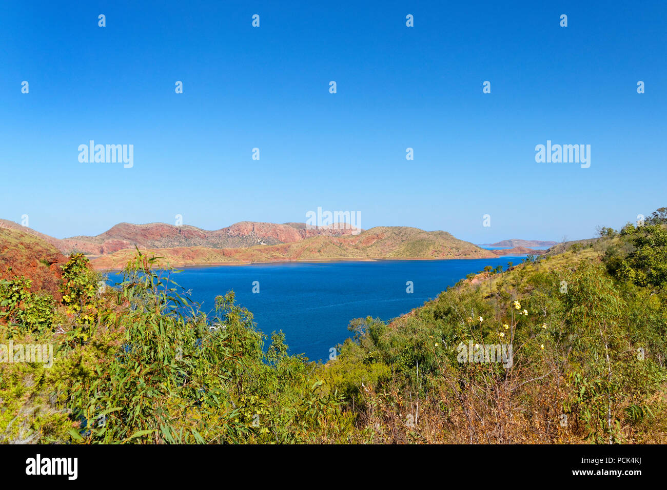 Lake Argyle Mann aus frischem Wasser See aus dem Ord River, Kimberley, Nordwesten Australien Stockfoto