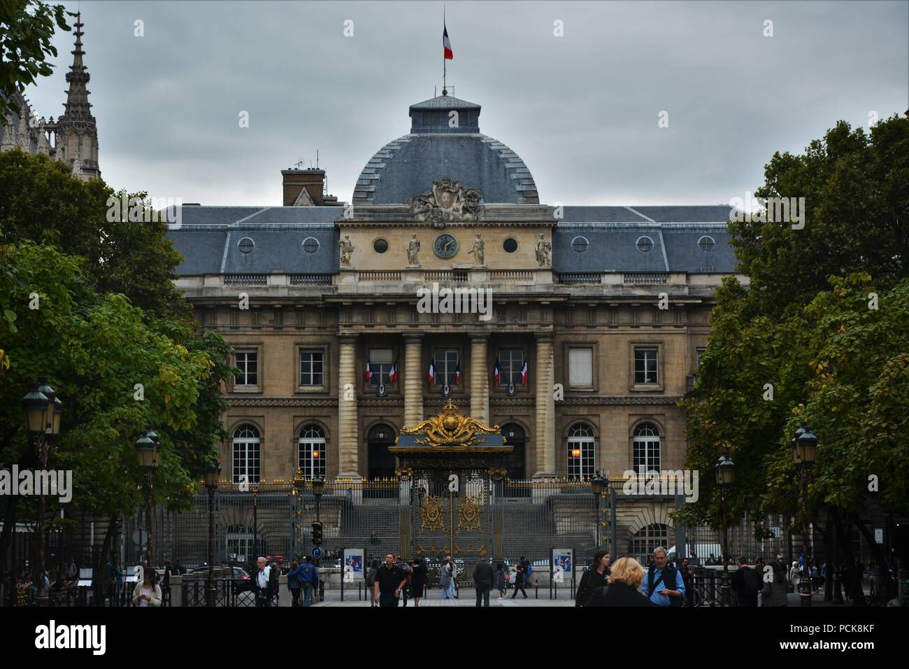 Palais de Justice Ansicht von der Straße Stockfoto