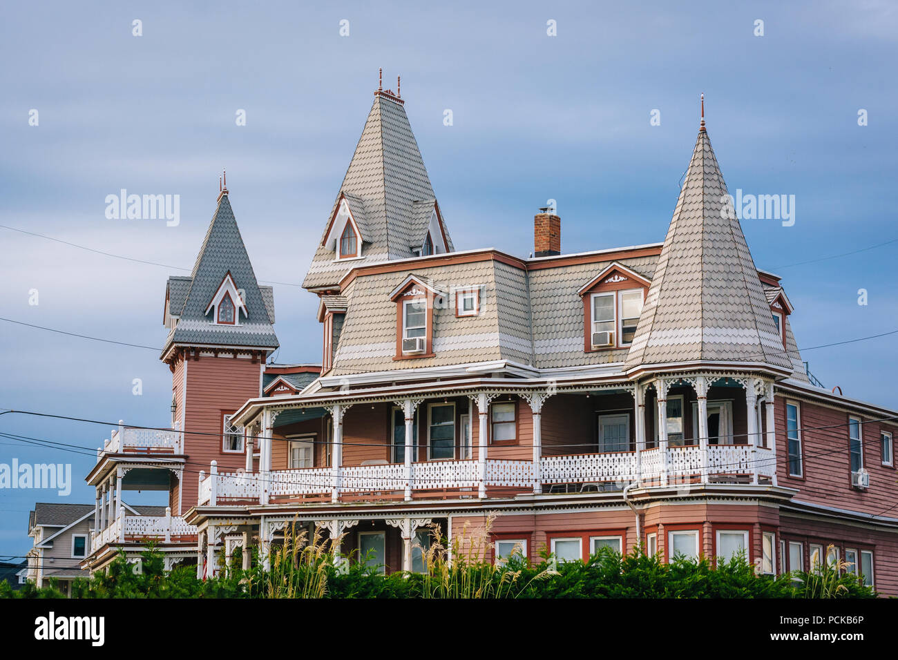 Ein viktorianisches Herrenhaus in Cape May, New Jersey. Stockfoto