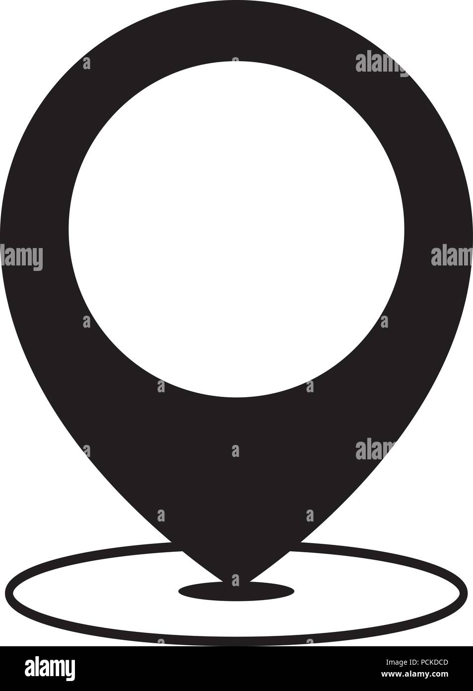 Kartenzeiger Symbol. Symbol für Einsatzort. Kartenzeiger. Navigation Karte, GPS, Richtung, Platz, Kompass, Kontakt Suche Konzept. Isolierte Vector Illustration auf Stock Vektor