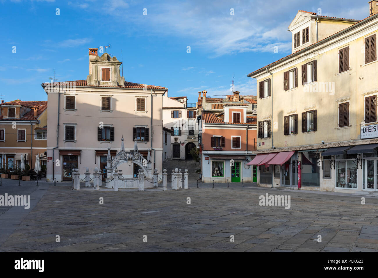 Prešeren-Platz, Koper, Slowenien Stockfoto