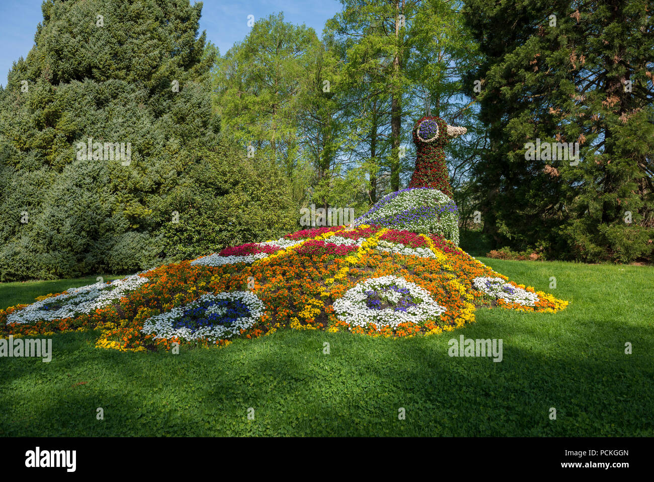 Blume Skulptur, Insel Mainau, Bodensee, Baden-Württemberg, Deutschland Stockfoto