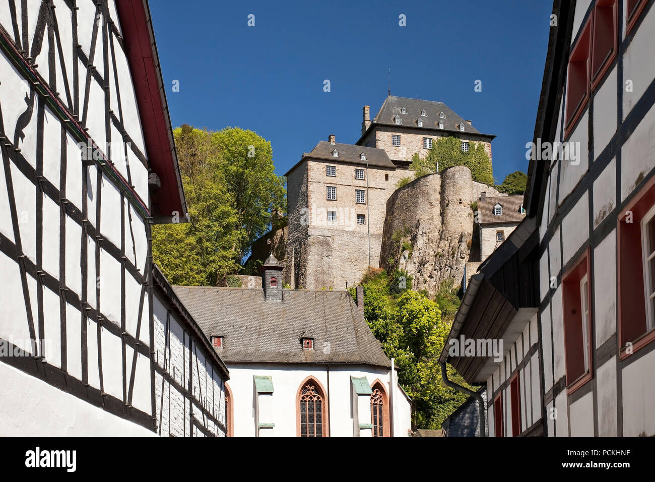 Schloss in der Altstadt von Blankenheim, Eifel, Nordrhein-Westfalen, Deutschland Stockfoto