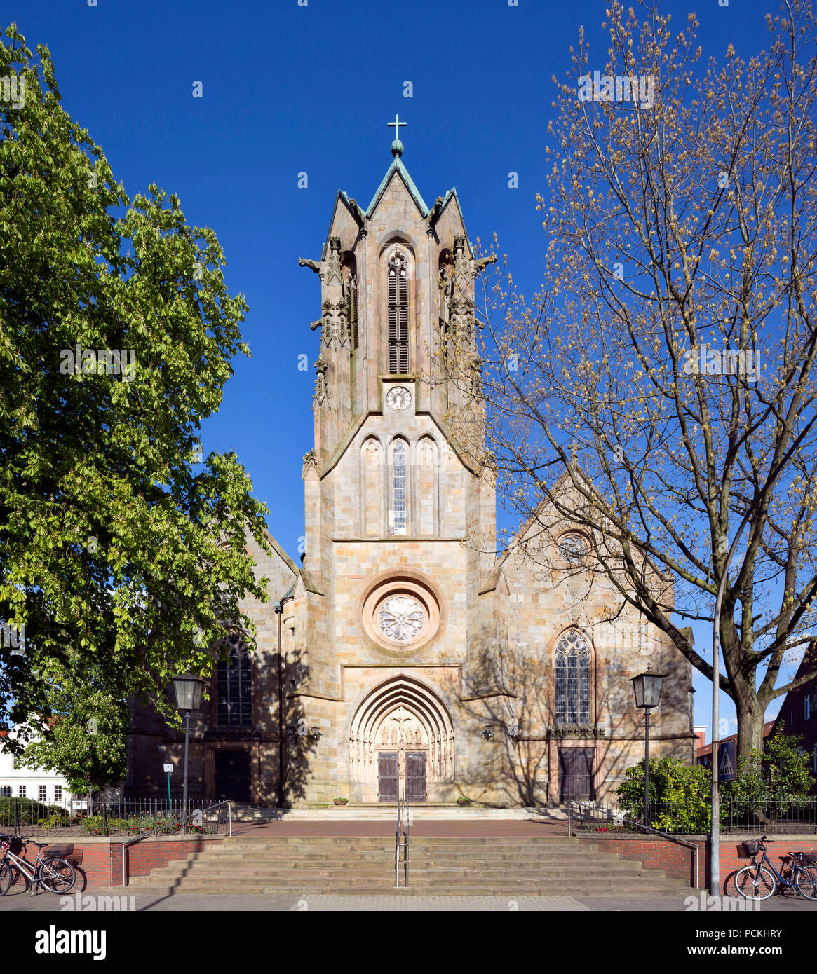 Propst der katholischen Kirche St. Vitus, Meppen, Emsland, Niedersachsen, Deutschland Stockfoto
