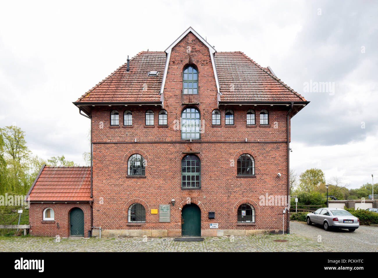 Fürstliche Mühle auf dem neuen Vechte, historische Mühle, Schüttorf, Niedersachsen, Deutschland Stockfoto