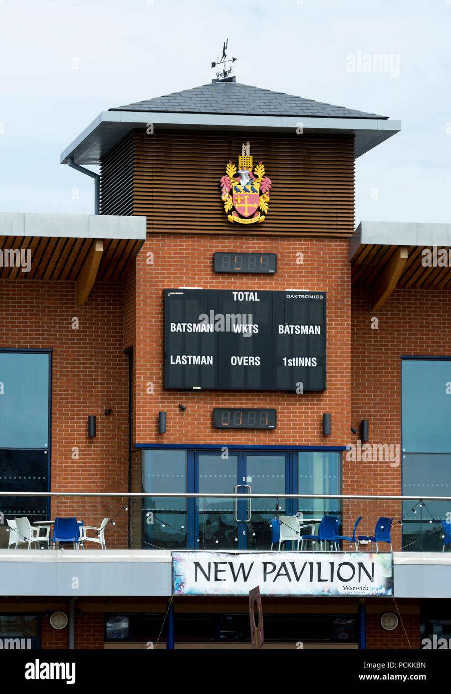 Die Cricket Pavilion, Warwick School, Warwick, Warwickshire, England, Großbritannien Stockfoto