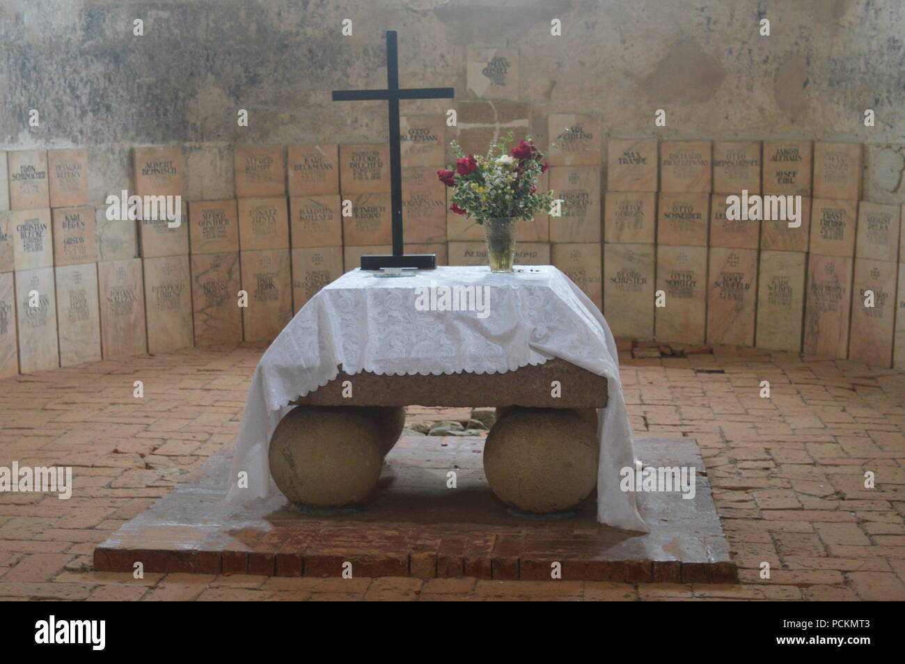 Innenraum der Kirche Cisnadioara Festung Stockfoto