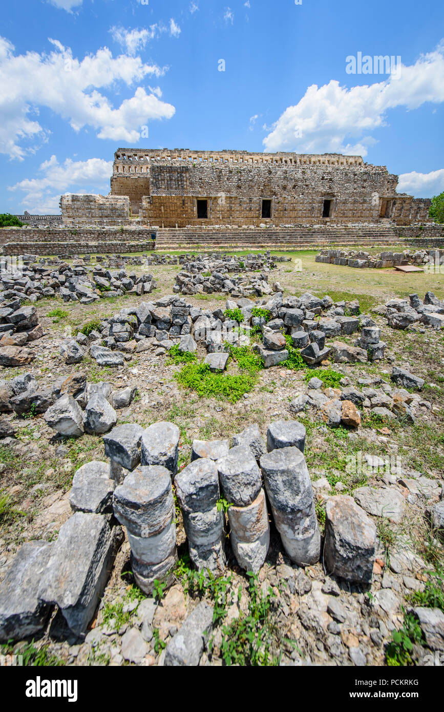 Die Ruinen von Kabah, Halbinsel Yucatan, Mexiko Stockfoto