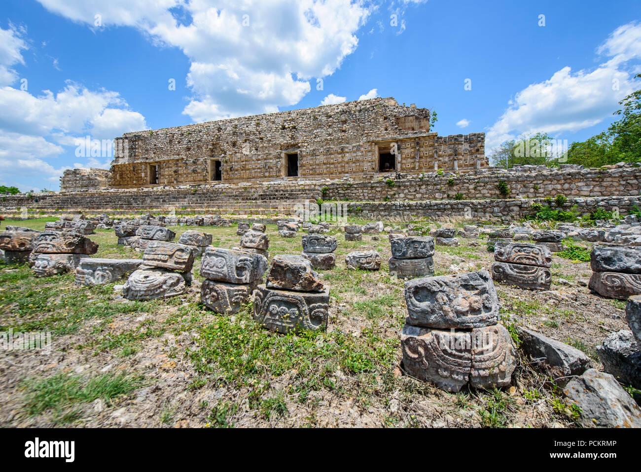 Die Ruinen von Kabah, Halbinsel Yucatan, Mexiko Stockfoto