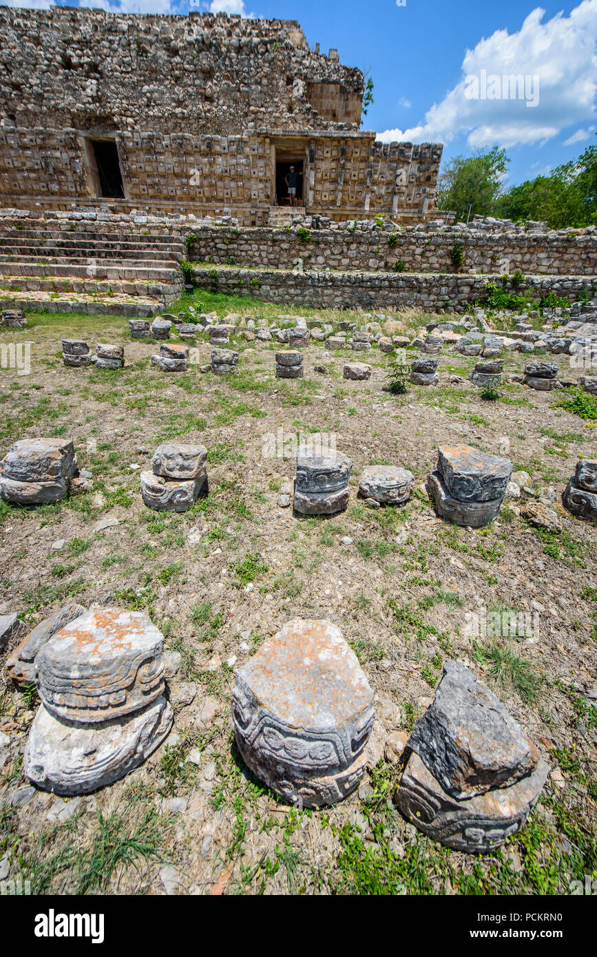 Die Ruinen von Kabah, Halbinsel Yucatan, Mexiko Stockfoto
