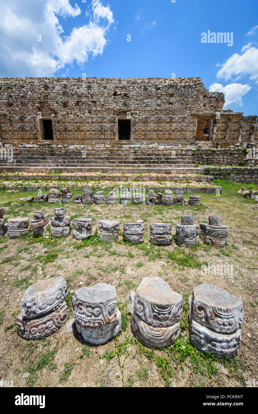 Die Ruinen von Kabah, Halbinsel Yucatan, Mexiko Stockfoto