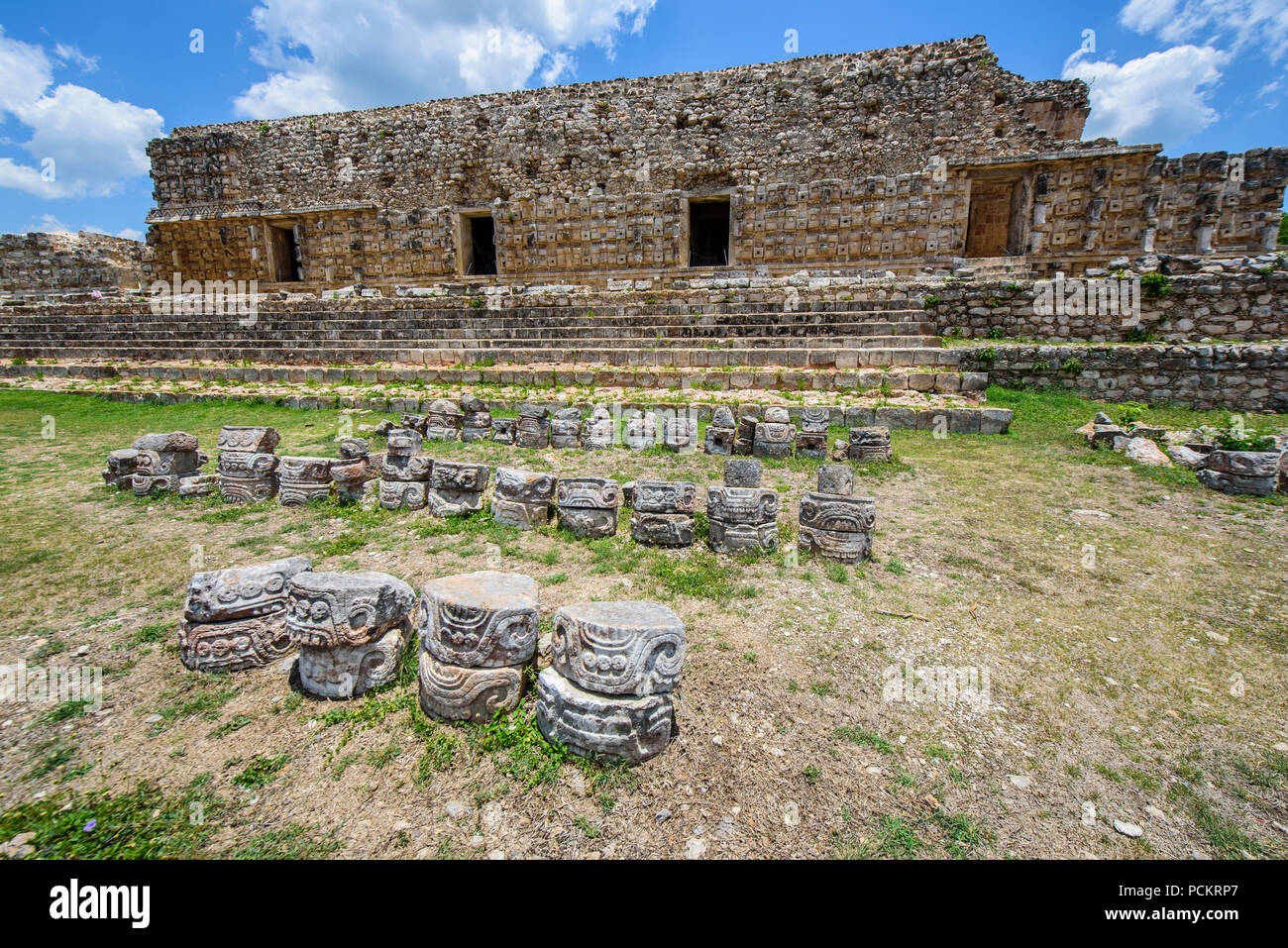Die Ruinen von Kabah, Halbinsel Yucatan, Mexiko Stockfoto