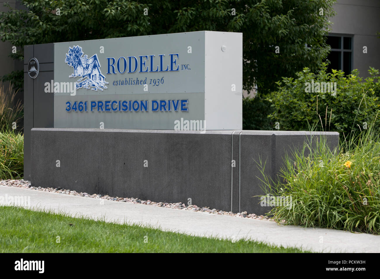 Ein logo Zeichen außerhalb des Hauptquartiers der Rodelle, Inc. in Fort Collins, Colorado, am 21. Juli 2018. Stockfoto