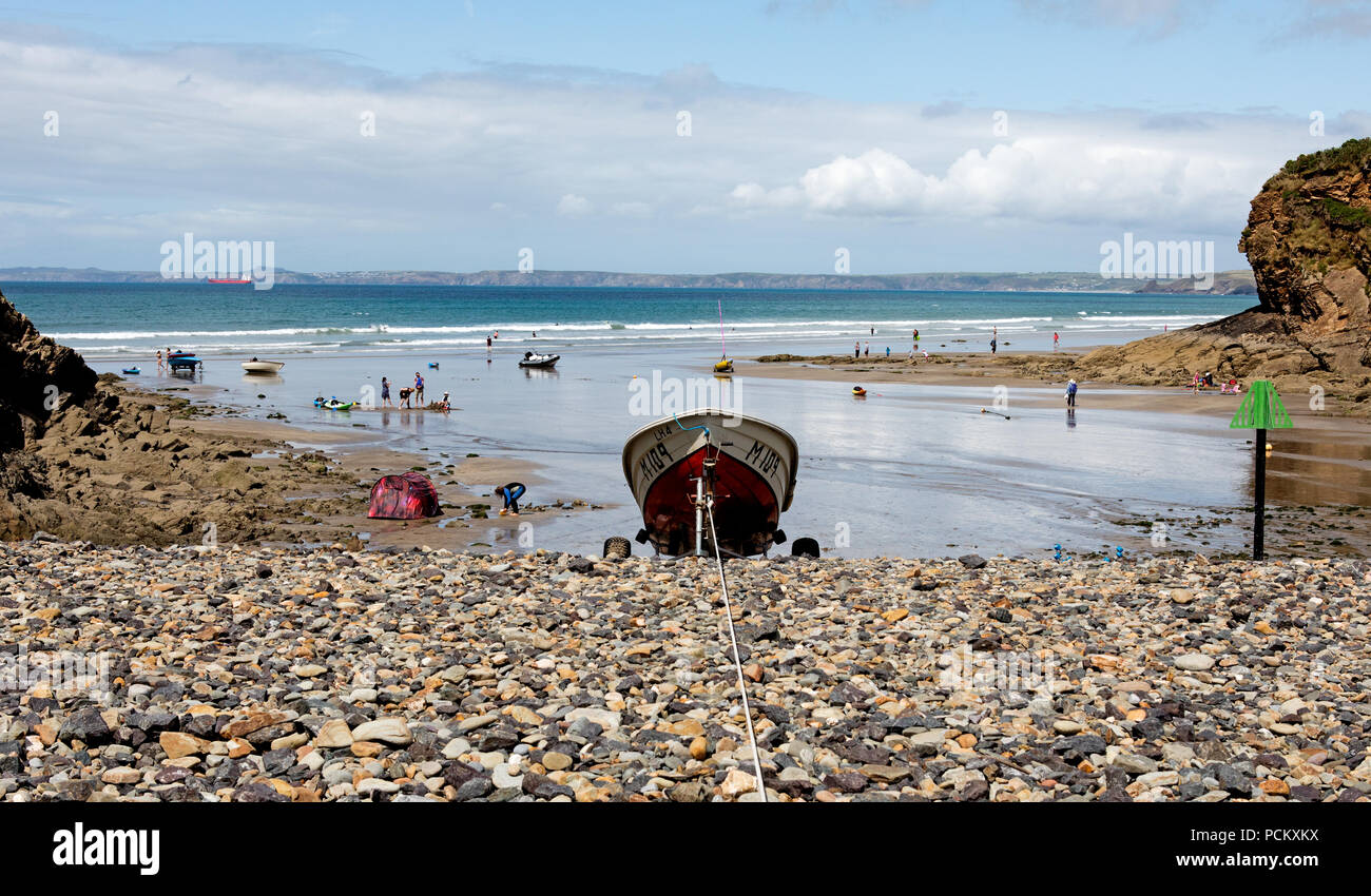 Hafen von Little Haven Pembrokeshire Wales UK Stockfoto