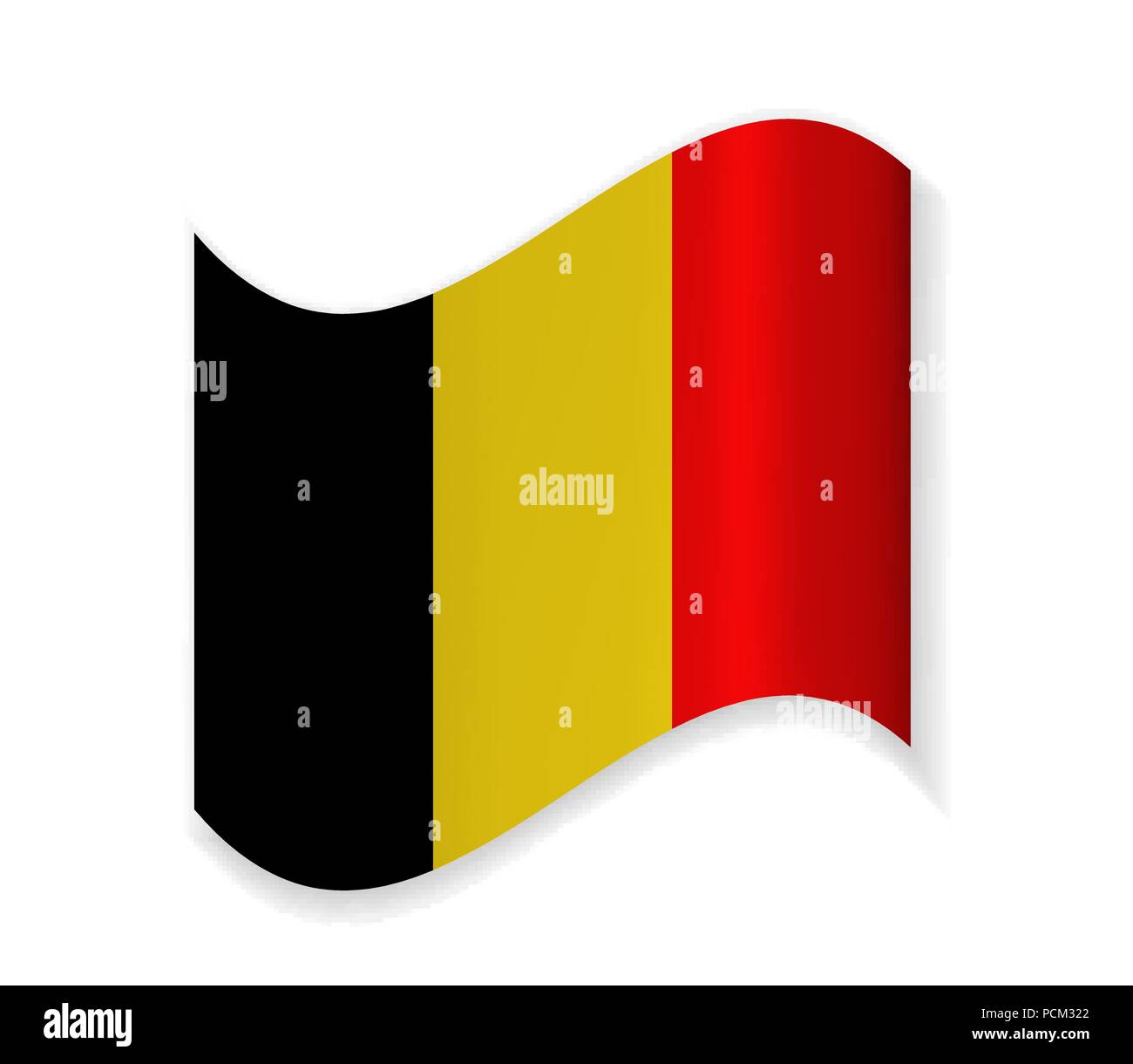 Die die Flagge von Belgien. Land in Westeuropa. Vector Illustration. Stock Vektor