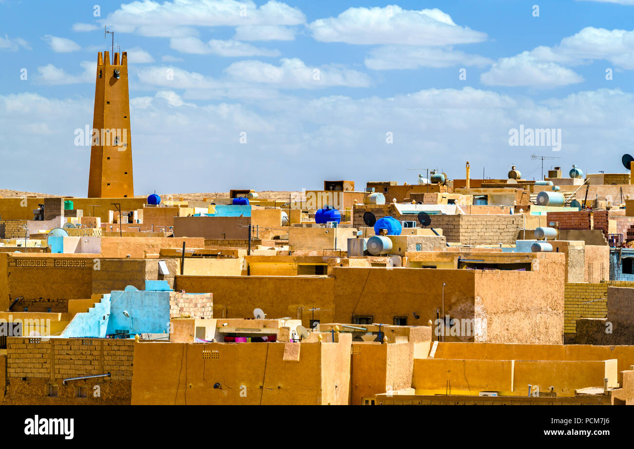 El Atteuf, eine alte Stadt im Tal des M'zab in Algerien Stockfoto