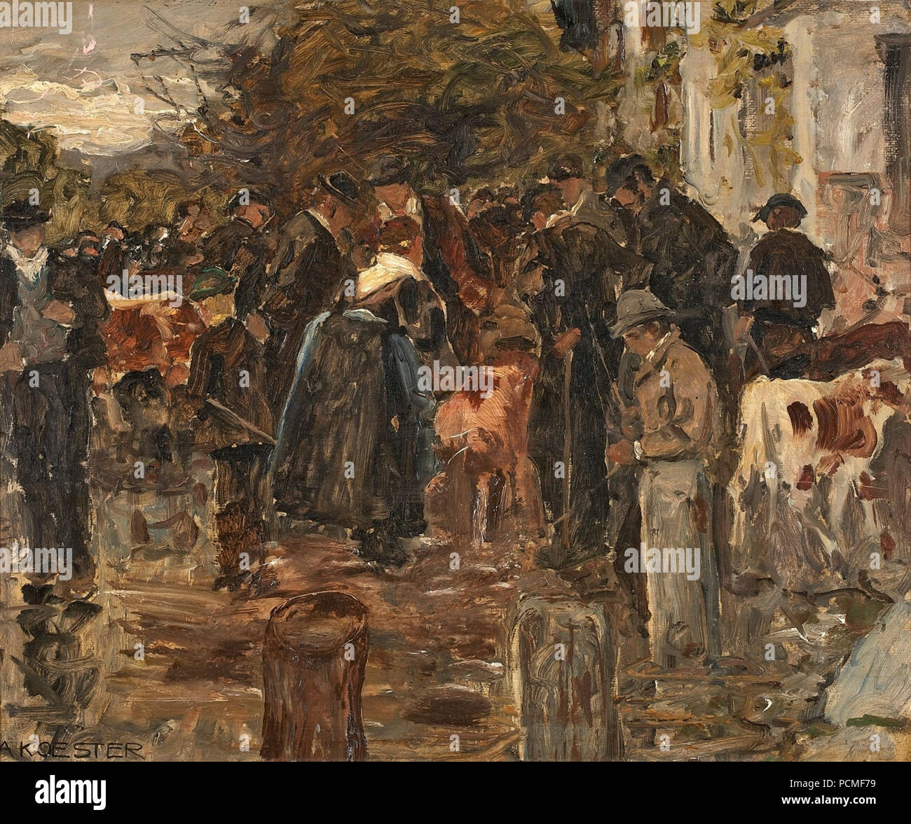 Alexander Koester Tiroler Viehmarkt. Stockfoto