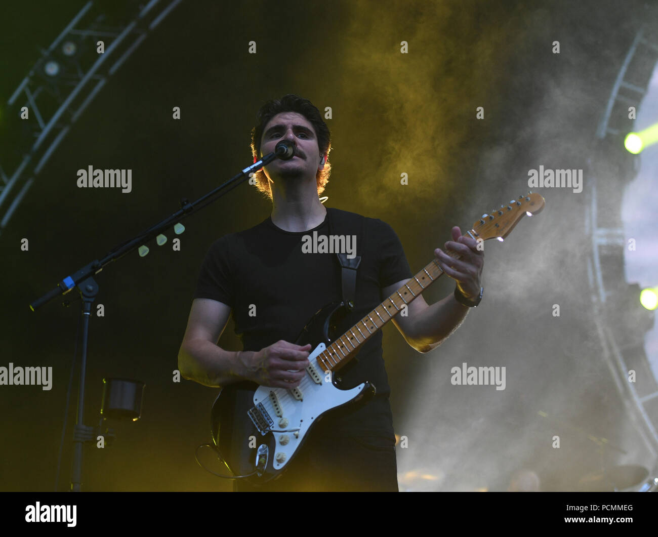 Portsmouth, Virginia, USA. 2 Aug, 2018. BRIT FLOYD ECLISPE auf Ihre ''World Tour'', Pink Floyd Hits im Union Bank und Vertrauen Pavillon in Portsmouth, Virginia am 2. August 2018. © Jeff Moore 2018 Credit: Jeff Moore/ZUMA Draht/Alamy leben Nachrichten Stockfoto