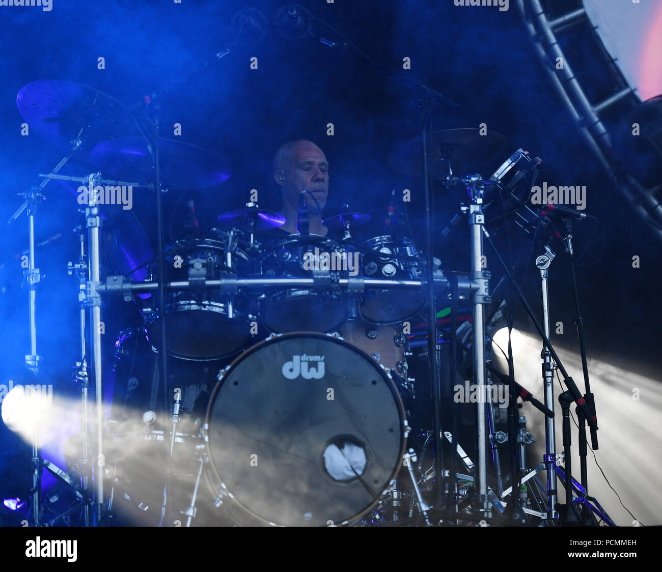 Portsmouth, Virginia, USA. 2 Aug, 2018. BRIT FLOYD ECLISPE auf Ihre ''World Tour'', Pink Floyd Hits im Union Bank und Vertrauen Pavillon in Portsmouth, Virginia am 2. August 2018. © Jeff Moore 2018 Credit: Jeff Moore/ZUMA Draht/Alamy leben Nachrichten Stockfoto